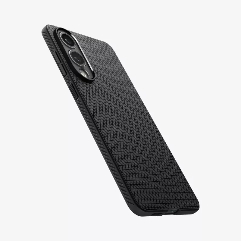 Pokrowiec Spigen Galaxy S25 Edge matowy czarny monochromatyczny