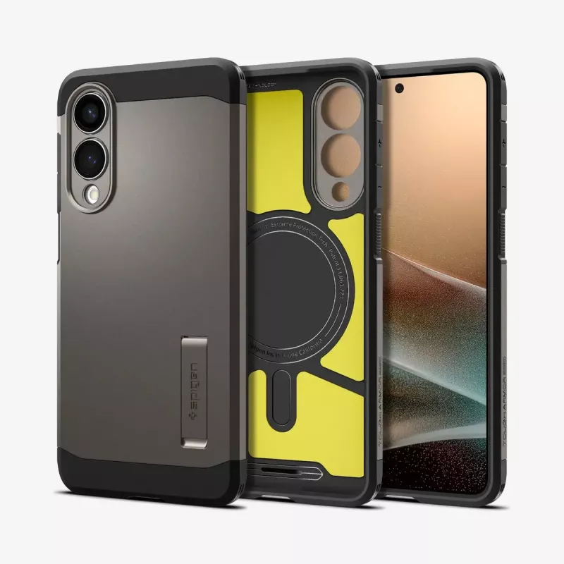 Etui Spigen Galaxy S25 Edge Tough Armor AI MagFit Gunmetal