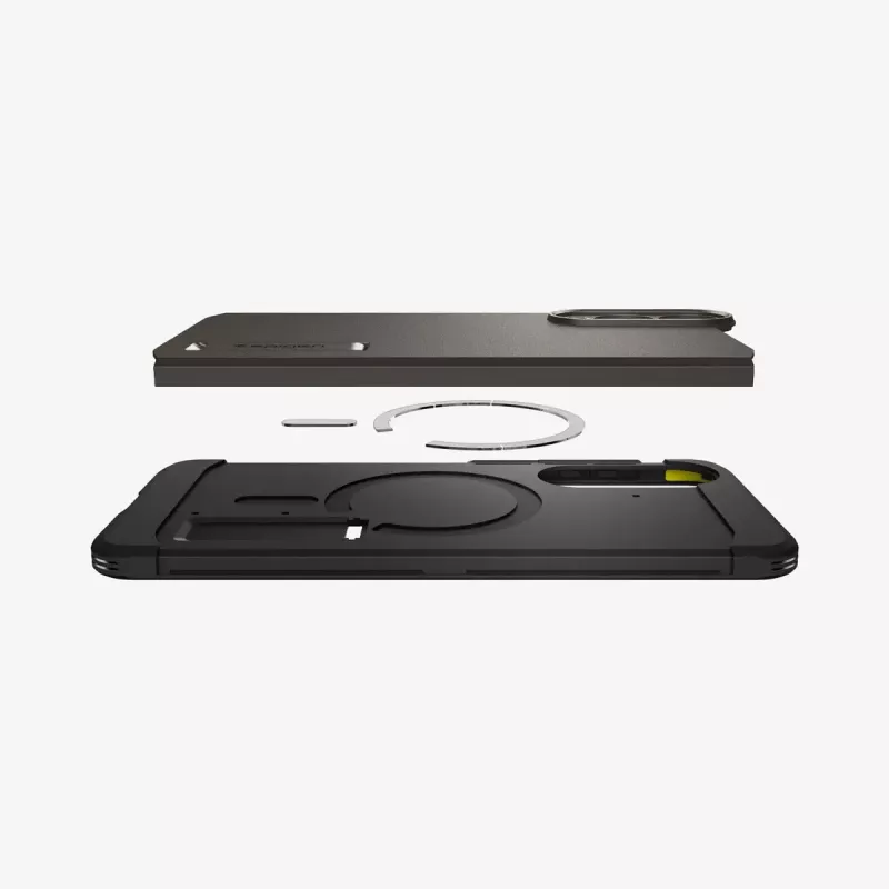 Etui Spigen Galaxy S25 Edge Tough Armor AI MagFit Gunmetal