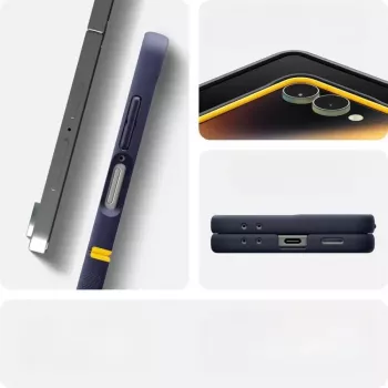 Ochronne etui na telefon Spigen Nano Pop Mag dla Samsung Galaxy Z Flip 7 – Blueberry Navy, kompatybilne z MagSafe