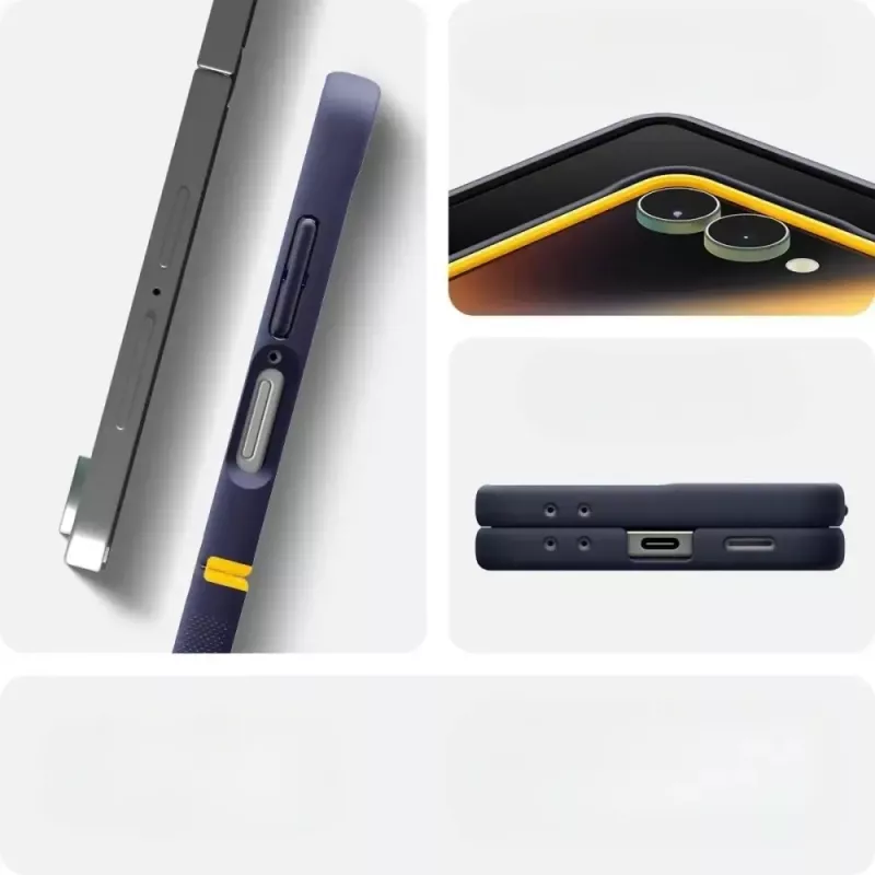Ochronne etui na telefon Spigen Nano Pop Mag dla Samsung Galaxy Z Flip 7 – Blueberry Navy, kompatybilne z MagSafe