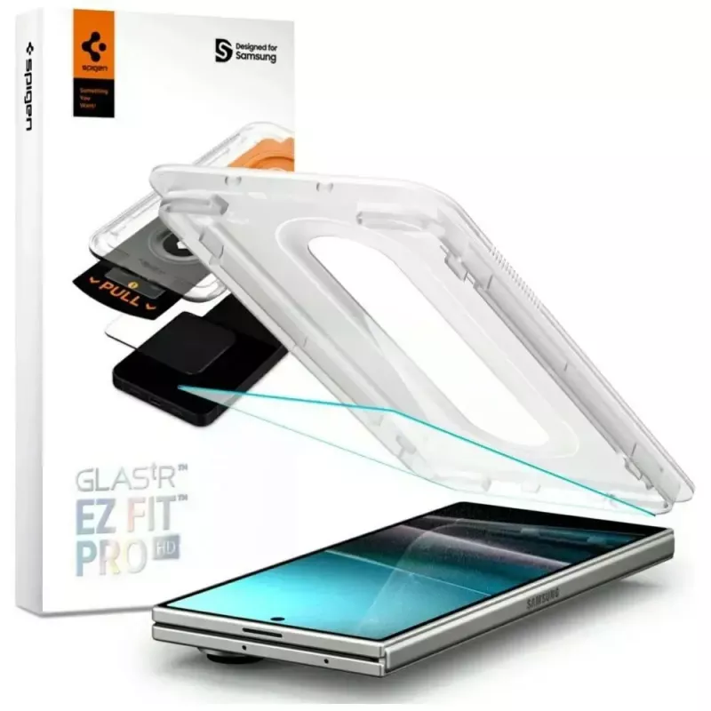 Hartowane szkło ochronne na ekran Spigen Glas.Tr EZ FIT Pro HD do Samsung Galaxy Z Fold7 — odporne na zarysowania, łatwy montaż