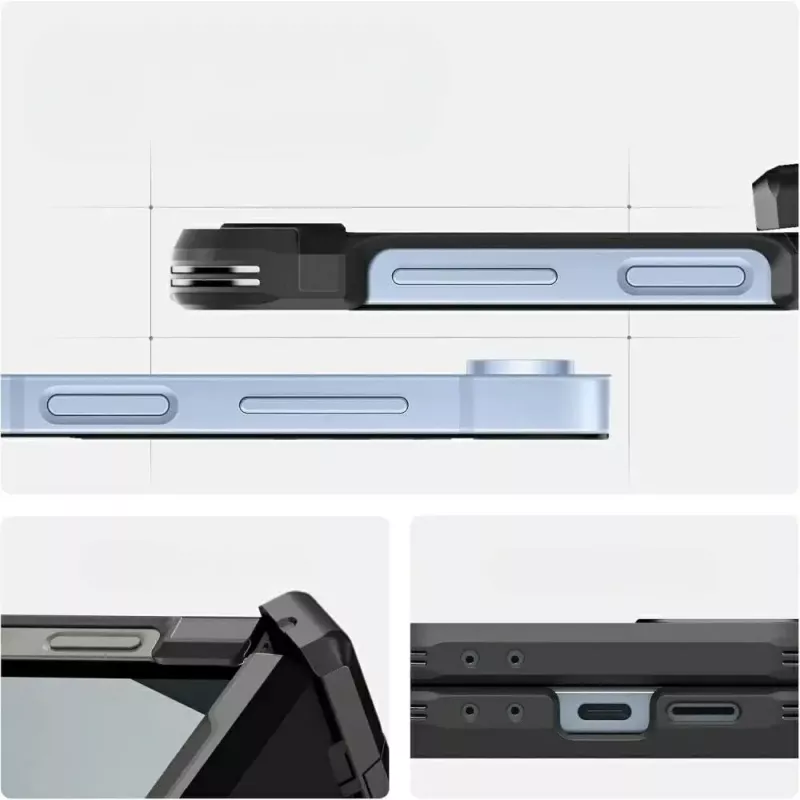 Etui ochronne Spigen Tough Armor Pro Mag do Galaxy Z Flip 7 FE — czarne
