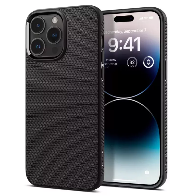 Cover Spigen Liquid Air iPhone 14 Pro Max 17 cm Czarny