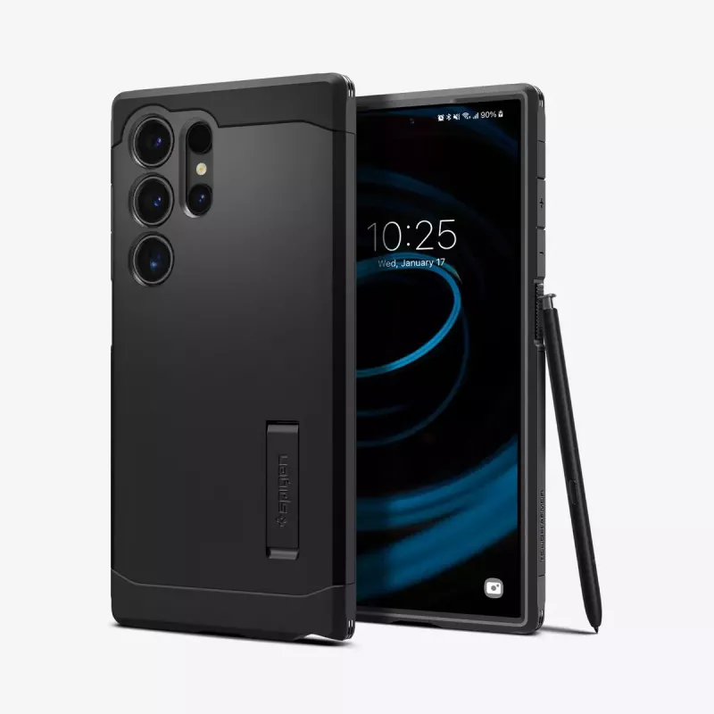 Spigen Tough Armor etui na telefon komórkowy Czarny Galaxy S24 Ultra 17,3 cm