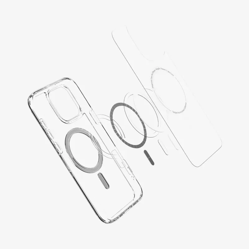Spigen Ultra Hybrid (MagFit) etui na telefon komórkowy 17,5 cm Grafit Przezroczysty