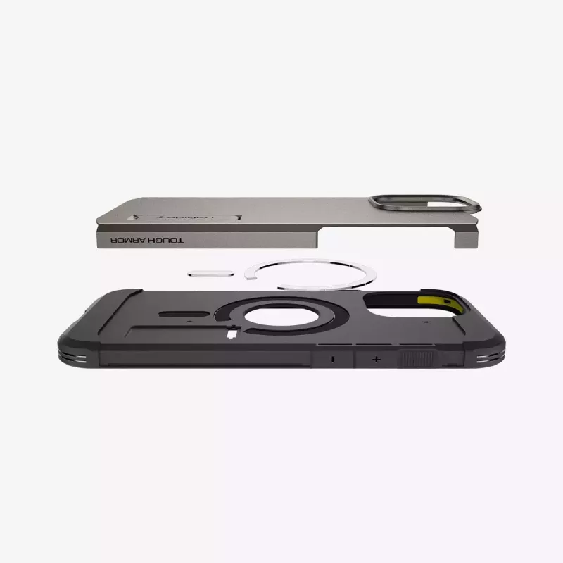 Spigen Tough Armor AI MagFit etui na telefon komórkowy Pokrowiec Szary 17.5 cm