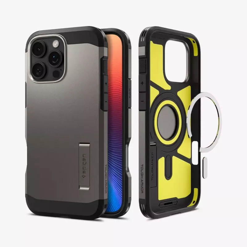 Spigen Tough Armor AI MagFit etui na telefon komórkowy Pokrowiec Szary 17.5 cm