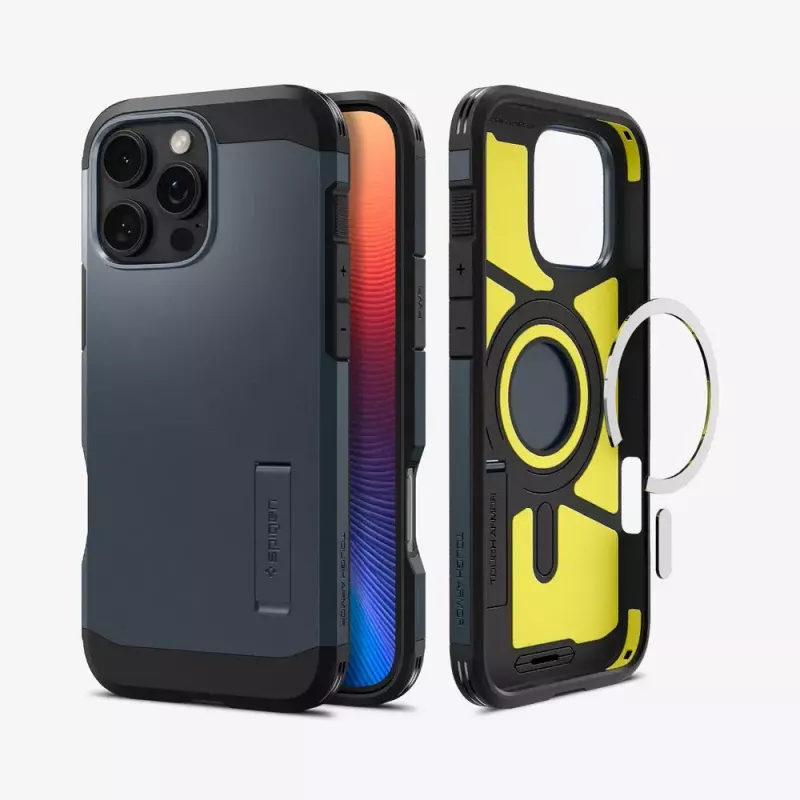 Etui Spigen Tough Armor AI do telefonu komórkowego Pokrowiec Szary do iPhone 16 Pro Max