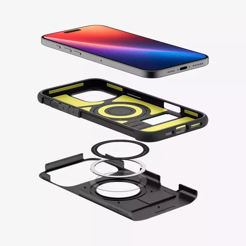 Spigen cienki Armor (MagFit) etui na telefon komórkowy Pokrowiec Czarny 17,5 cm