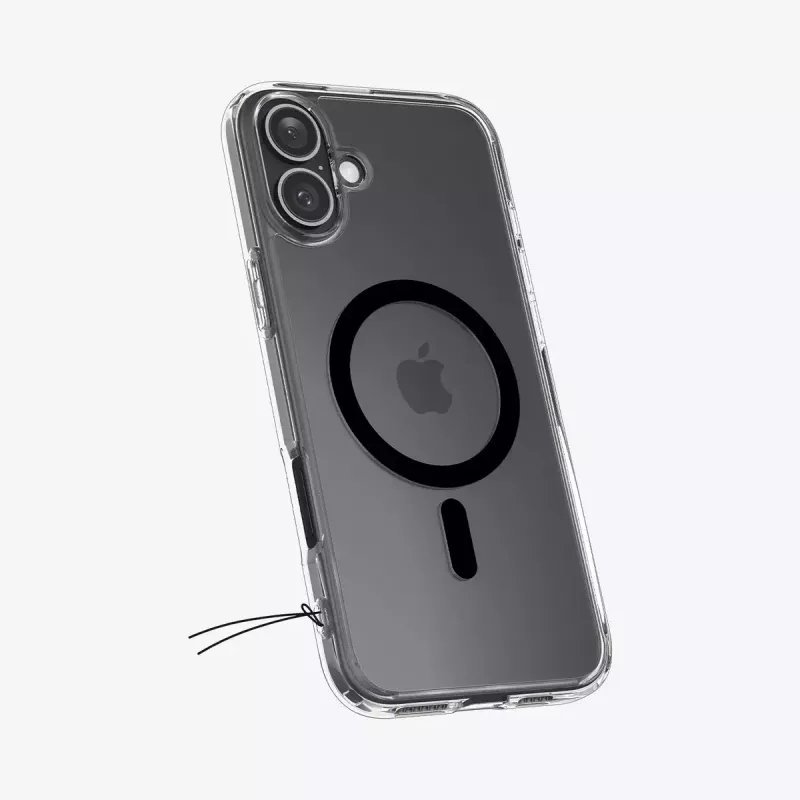 Etui Spigen Ultra Hybrid (MagFit) do telefonu komórkowego Pokrowiec Czarny Przezroczysty do iPhone 16 Plus