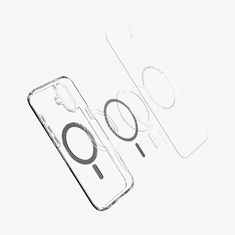 Etui Spigen Ultra Hybrid (MagFit) do telefonu komórkowego Pokrowiec Czarny Przezroczysty do iPhone 16 Plus