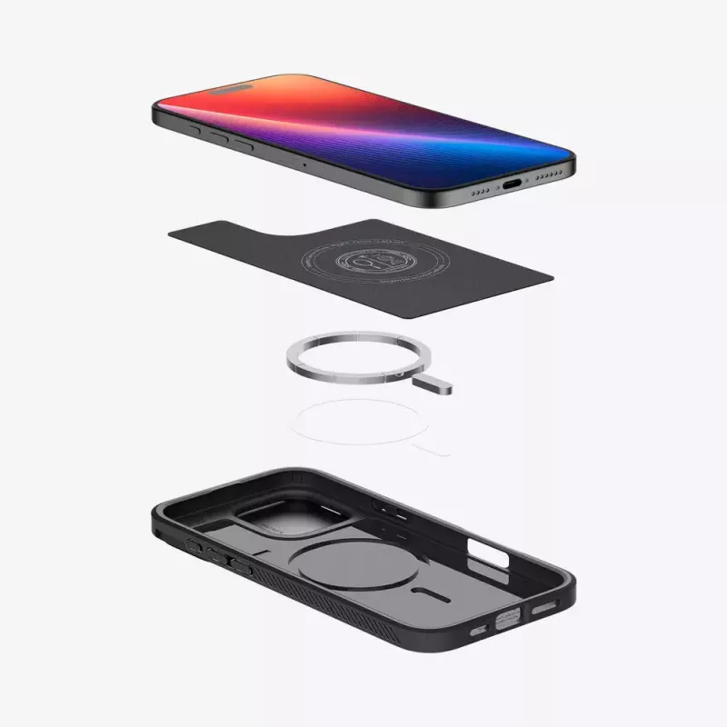 Spigen Optik Armor etui do telefonu komórkowego Pokrywa Czarny do iPhone 16 Pro