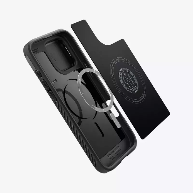 Spigen Optik Armor etui do telefonu komórkowego Pokrywa Czarny do iPhone 16 Pro