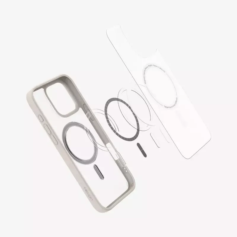 Spigen Ultra Hybrid (MagFit) etui na telefon Pokrywa Beżowy Przezroczysty