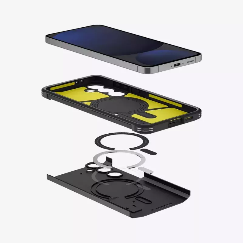 Etui Spigen Tough Armor Galaxy S24 FE Czarny Podstawka na biurko