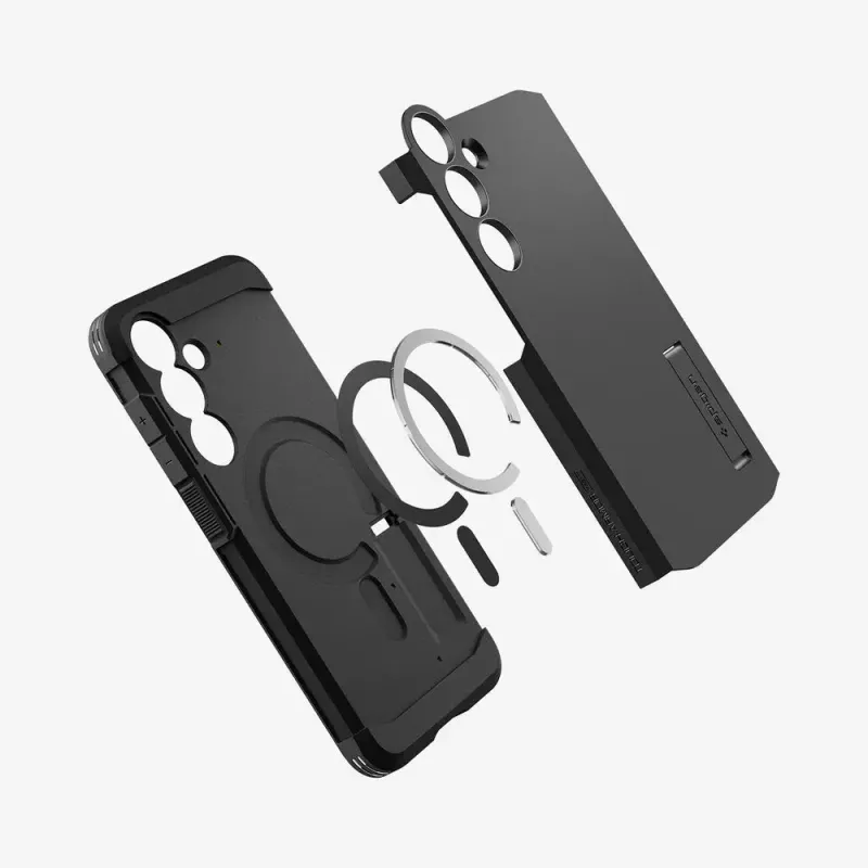Etui Spigen Tough Armor Galaxy S24 FE Czarny Podstawka na biurko