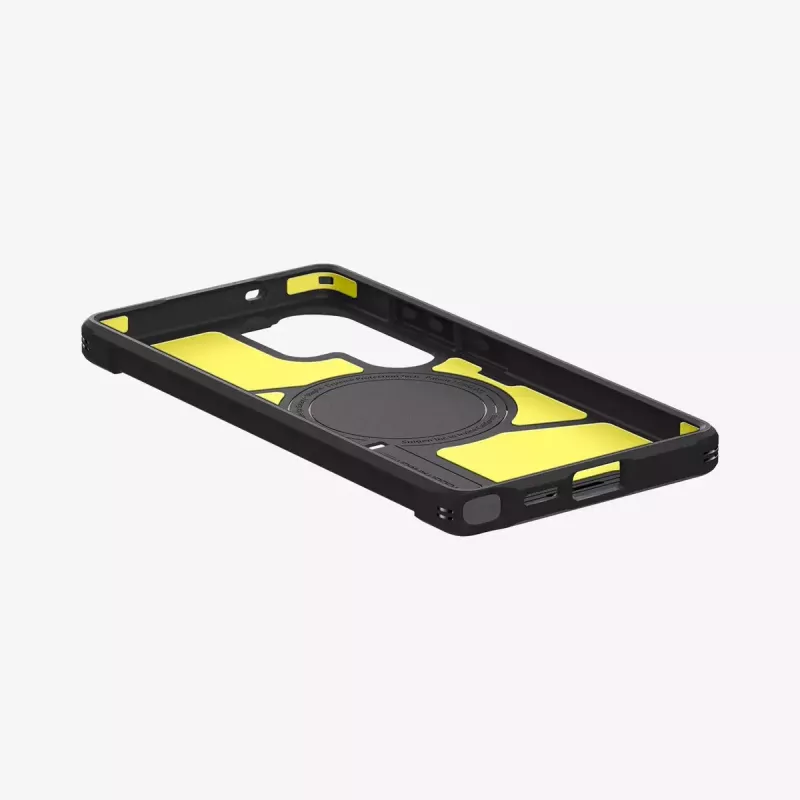 Etui Spigen Galaxy S25 Ultra Tough Armor AI Czarny z podstawką biurkową