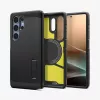 Etui Spigen Galaxy S25 Ultra Tough Armor AI Czarny z podstawką biurkową