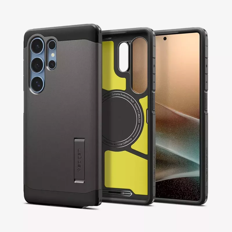 osłona Spigen Galaxy S25 Ultra Tough Armor AI Gunmetal Monochromatic