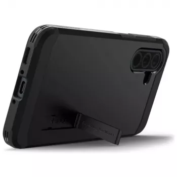 Etui ochronne na telefon Spigen Tough Armor dla Samsung Galaxy A36 5G — dwuwarstwowe, czarne