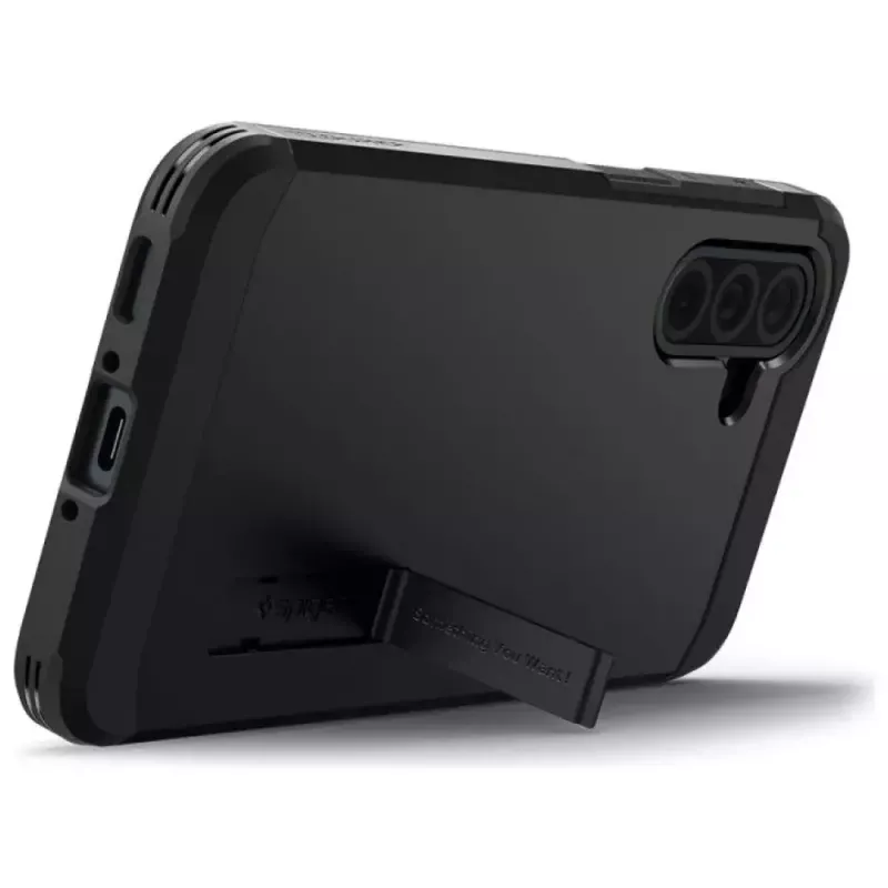 Etui ochronne na telefon Spigen Tough Armor dla Samsung Galaxy A36 5G — dwuwarstwowe, czarne