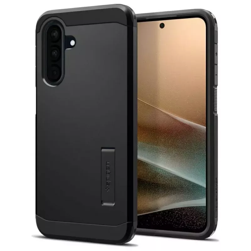 Etui ochronne na telefon Spigen Tough Armor dla Samsung Galaxy A36 5G — dwuwarstwowe, czarne