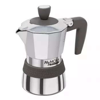Moka pot Pedrini MyMoka induction Brown Stainless steel