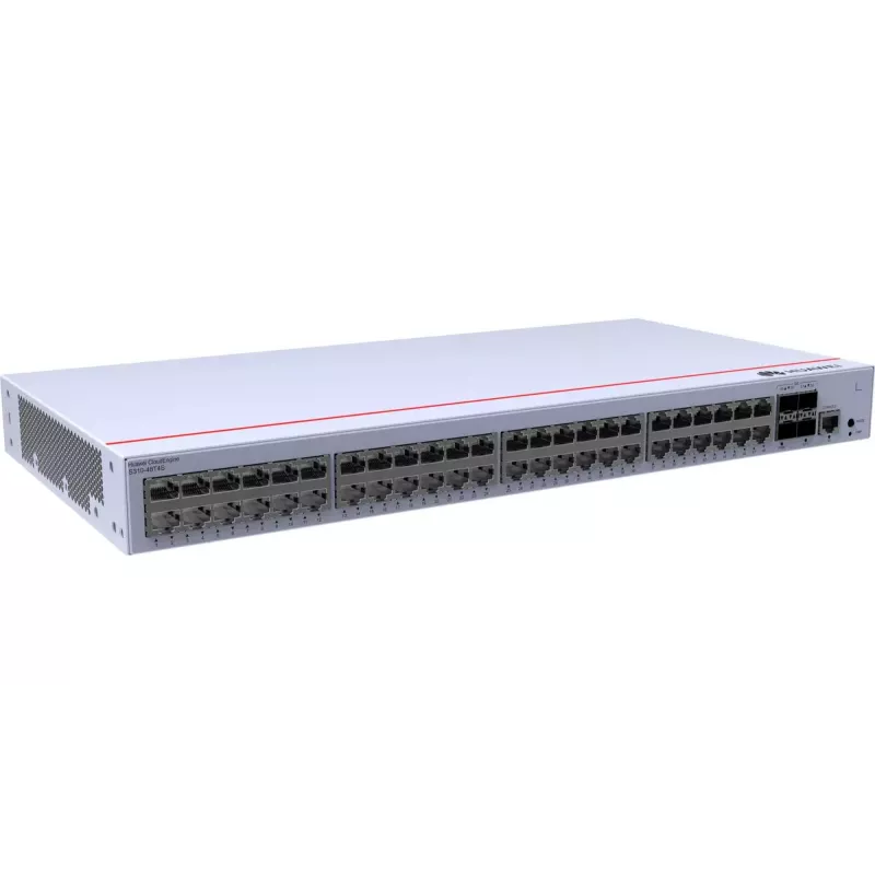 Switch HUAWEI CloudEngine S310-48T4S — 48x Gigabit Ethernet (10/100/1000), 1U, konsola RJ-45, szary