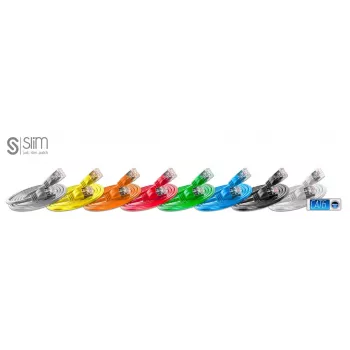 Kabel sieciowy cienki Patchcords cienki Light STP Cat6 1m Szary