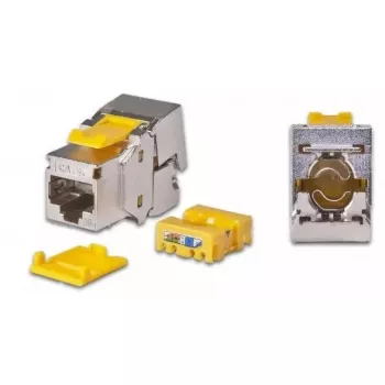 Moduł Keystone Wirewin WKS JACK KAT6A STP EA 12 RJ-45 Płaski Metaliczny Żółty