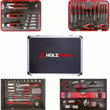Toolbox Holzmann WZK119ECO — zestaw 119-elementowy, wytrzymała konstrukcja