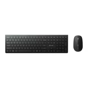 Zestaw klawiatury i myszy ALOGIC ASKBT3WC — pełnowymiarowa RF Wireless + Bluetooth, czarna
