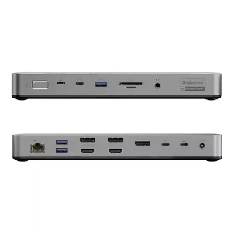 Stacja dokująca / replikator portów do laptopa ALOGIC TB4DU4 — przewodowa Thunderbolt, 96 W, czytnik SD/MicroSD, 3,5 mm, aluminium/ABS