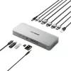 Stacja dokująca / replikator portów do laptopa ALOGIC TB4DU4 — przewodowa Thunderbolt, 96 W, czytnik SD/MicroSD, 3,5 mm, aluminium/ABS