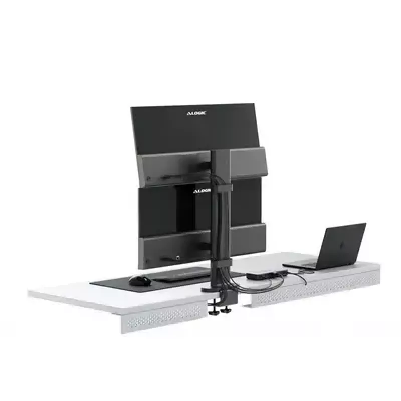 Uchwyt do monitora ALOGIC ED34VMSSGR zaciskowy stojak do ekranów do 34 cali, podwójny wyświetlacz, udźwig 12 kg, szary