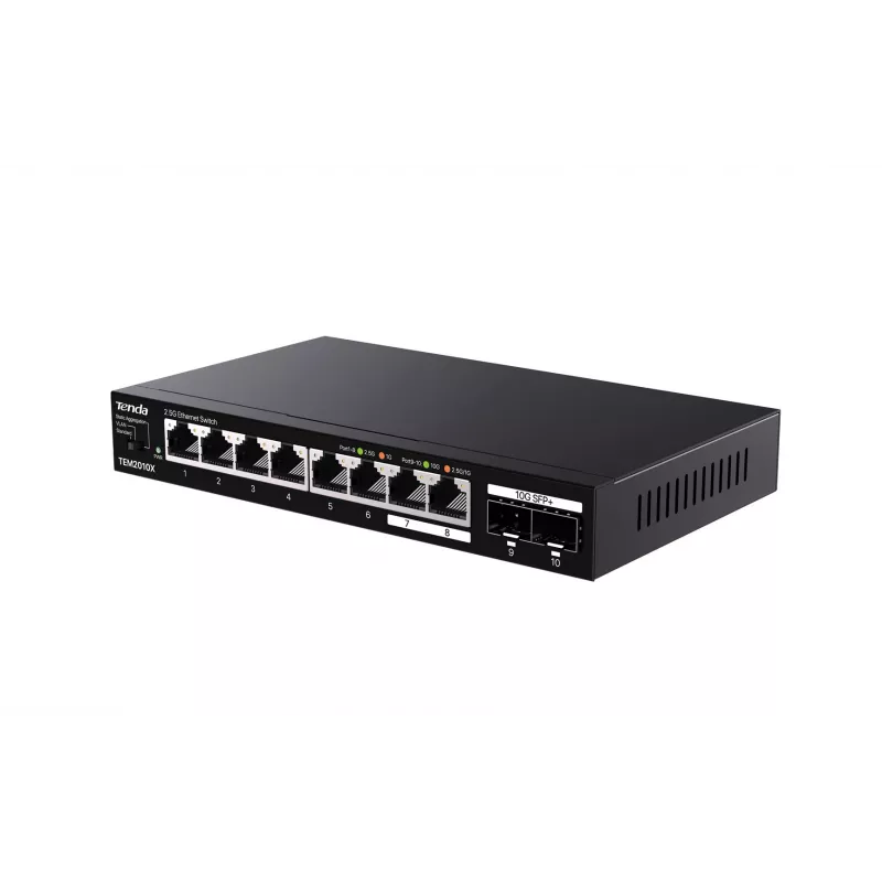 Przełącznik sieciowy Tenda TEM2010X 2.5G Ethernet (100/1000/2500) Desktop Czarny
