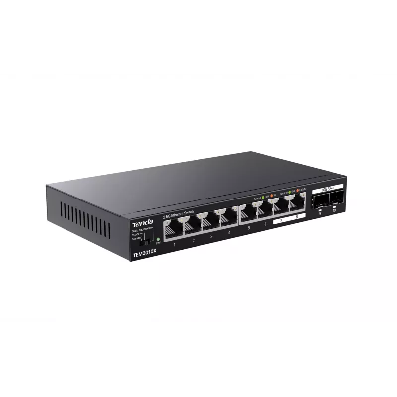 Przełącznik sieciowy Tenda TEM2010X 2.5G Ethernet (100/1000/2500) Desktop Czarny