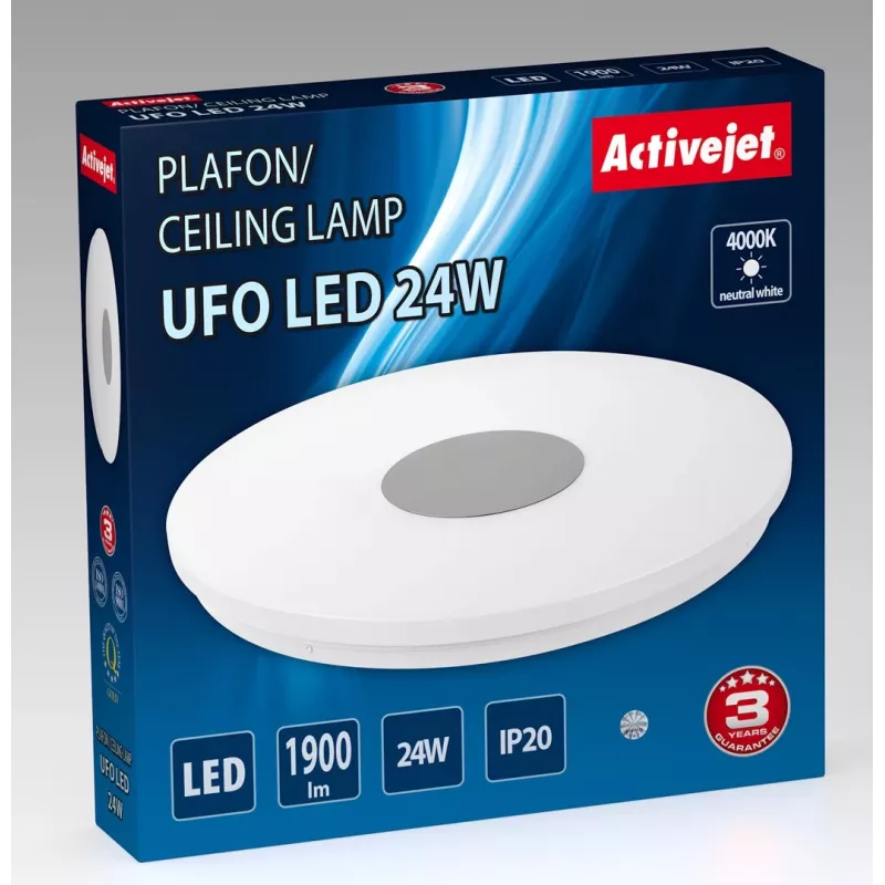 Nowoczesny plafon sufitowy LED Activejet UFO LED 24W