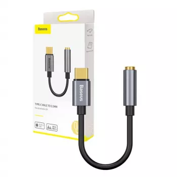 Baseus L54 Audio Adapter USB-C + mini jack 3,5mm (Czarny+Gray)