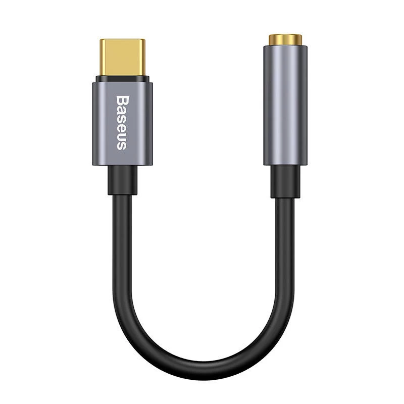 Baseus L54 Audio Adapter USB-C + mini jack 3,5mm (Czarny+Gray)