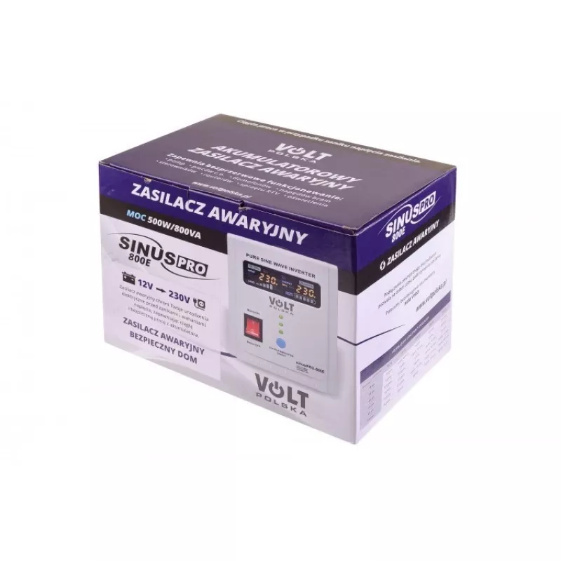Sinus Pro 800 E 12/230V (500/800W) Zasilacz bezprzerwowy