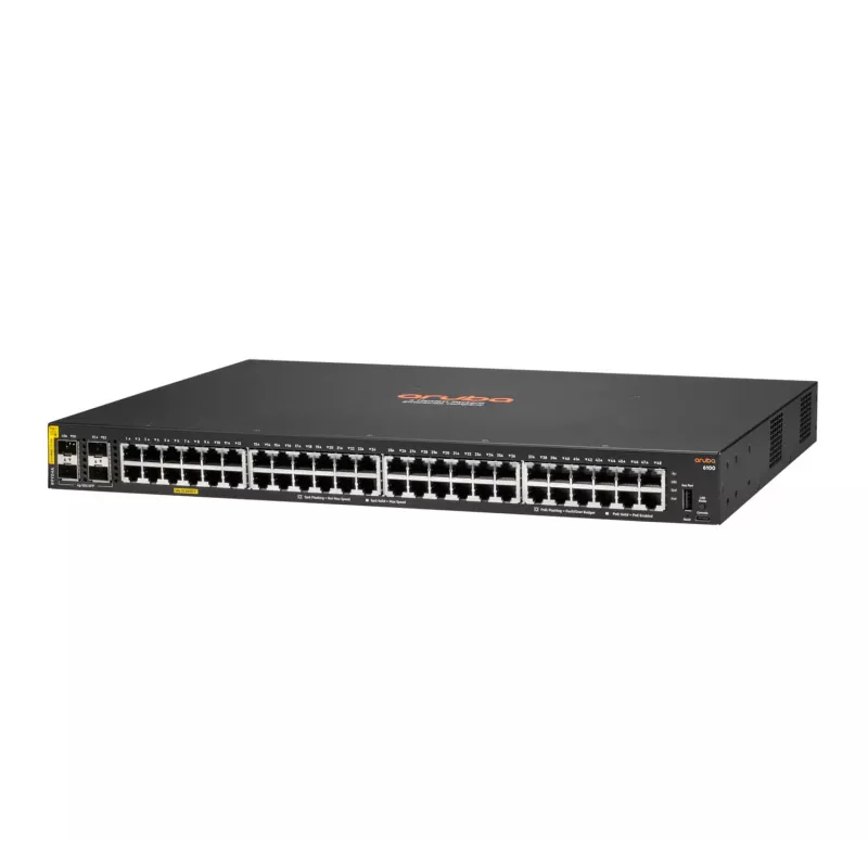 HPE Aruba Networking CX 6100 48G Class4 PoE 4SFP+ 740W Switch - Switch - L3 - zarządzalny - 48 x 10/100/1000 (PoE+)
