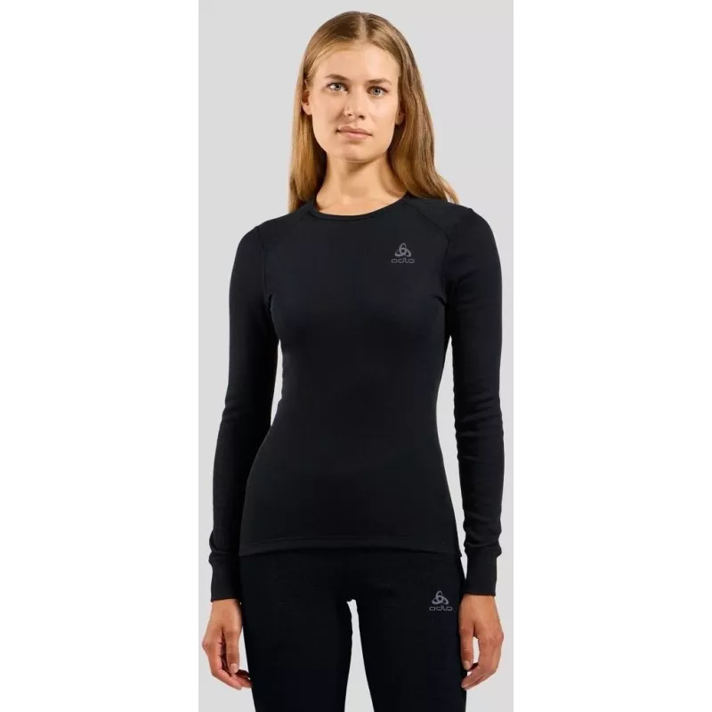 Odlo BL TOP crew neck l/s ACTIVE WARM ECO damska koszulka, rozmiar S, czarna