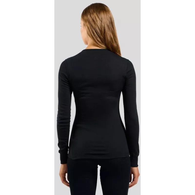 Odlo BL TOP crew neck l/s ACTIVE WARM ECO damska koszulka, rozmiar S, czarna