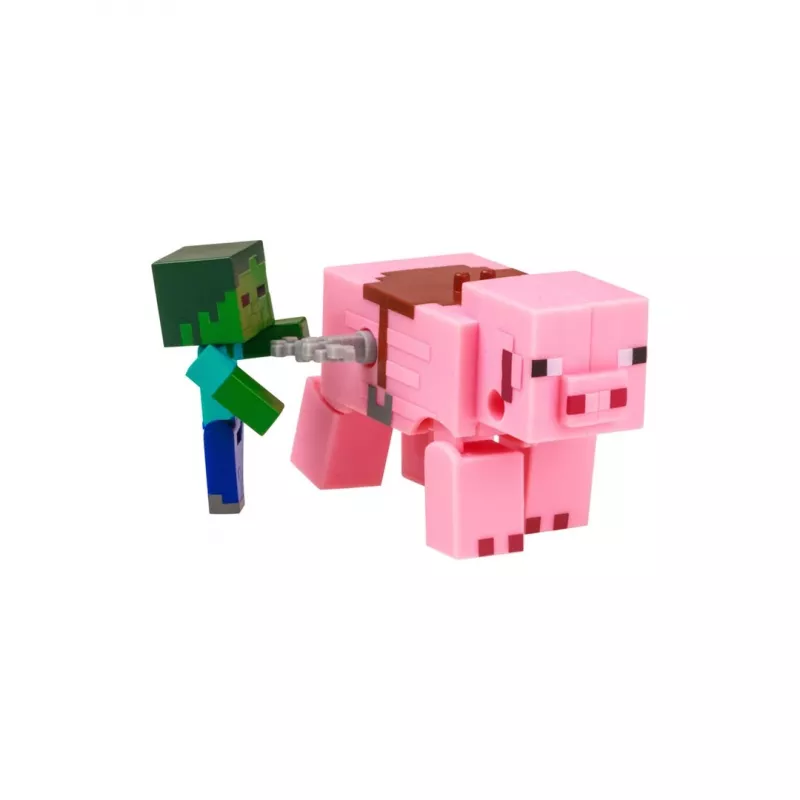 Minecraft S2 3D WIND-UP Zabawka - Mały Zombie i Świnia