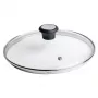 Tefal 28097612 pokrywka do patelni Okrągła, Czarna, Stal nierdzewna, Przezroczysta