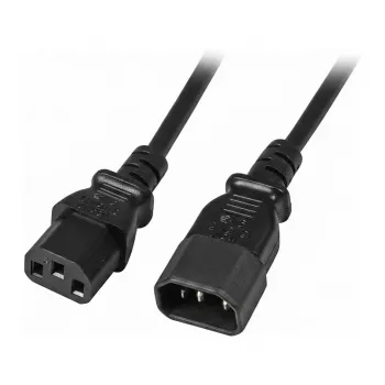 EFB-Elektronik Przedłużacz zasilający IEC C14 180° - C13 180°, czarny, 0,5 m, 3 x 0,75 mm² Producent: EFB Elektronik (EK503.0,5)