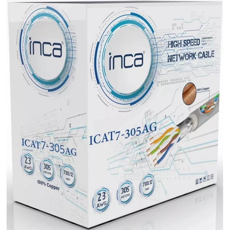 Kabel sieciowy INCA ICAT7-305AG S/FTP1 23 AWG CAT7