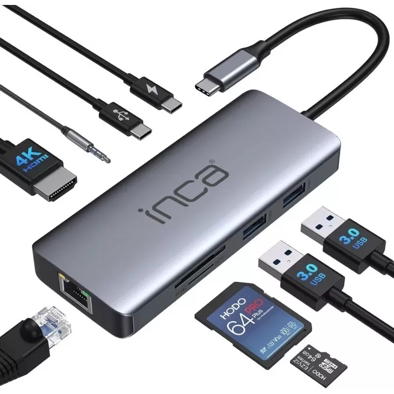 INCA Adapter ITPC-10TX USB-C 9-w-1 - Adapter